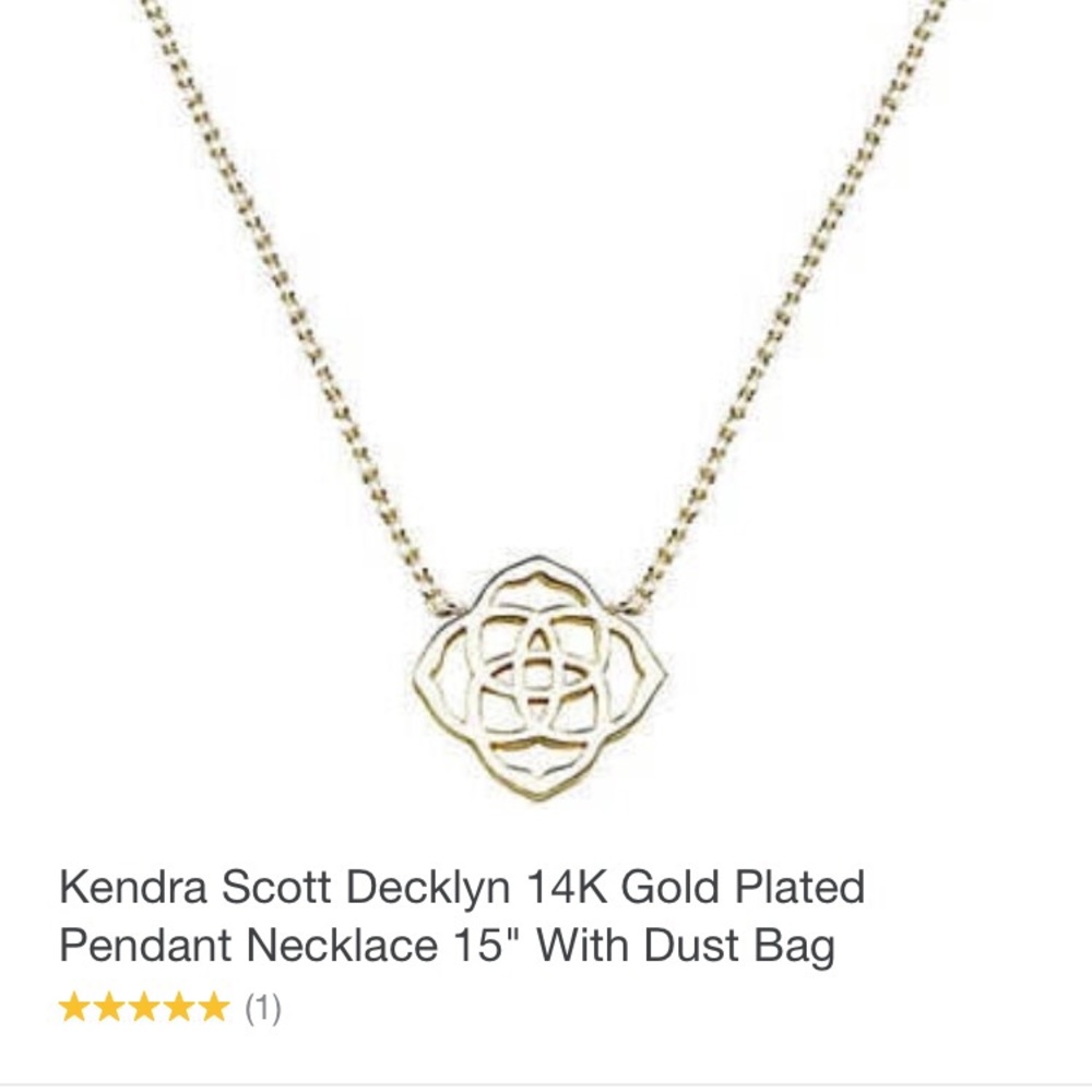 Kendra Scott logo pendant necklace